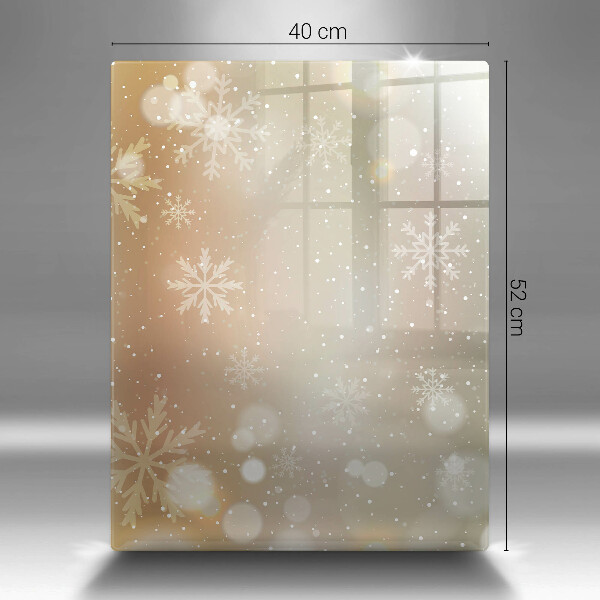 Zaščitna steklena plošča za štedilnik Snežinke