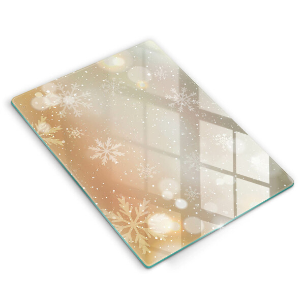 Zaščitna steklena plošča za štedilnik Snežinke