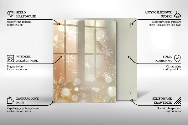 Zaščitna steklena plošča za štedilnik Snežinke