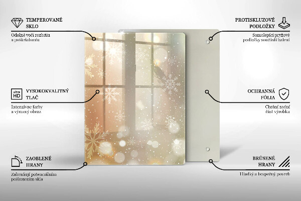 Zaščitna steklena plošča za štedilnik Snežinke