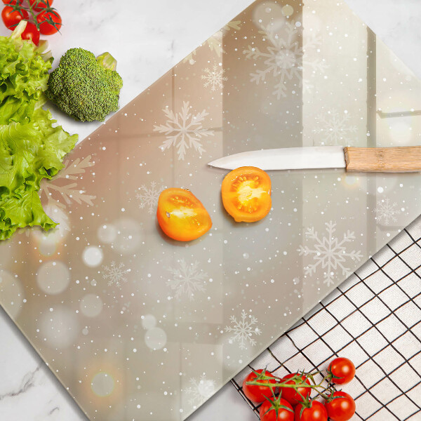 Zaščitna steklena plošča za štedilnik Snežinke