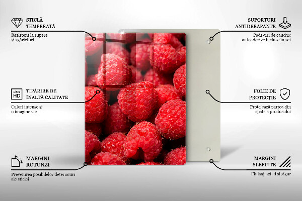 Zaščitna steklena plošča za štedilnik Sadje maline