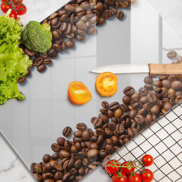 Zaščitna steklena plošča za štedilnik Kavna zrna