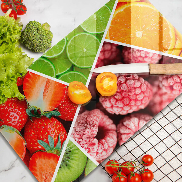 Zaščitna steklena plošča za štedilnik Pisano sadje