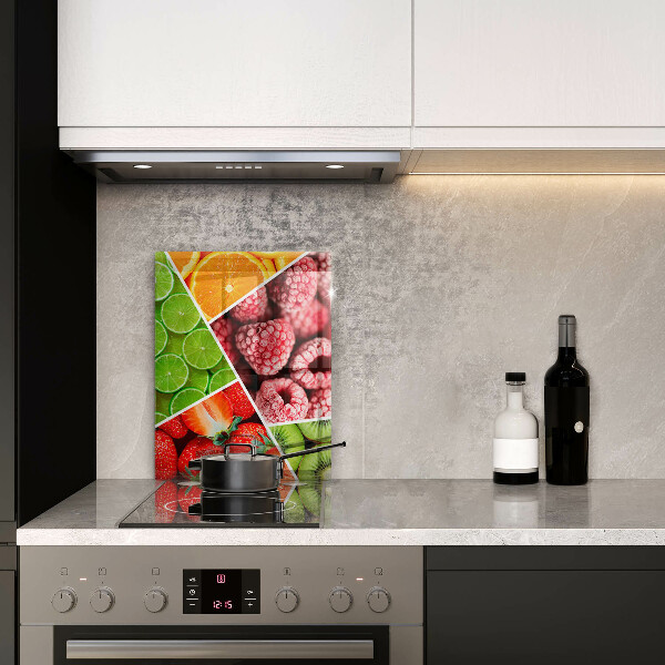 Zaščitna steklena plošča za štedilnik Pisano sadje