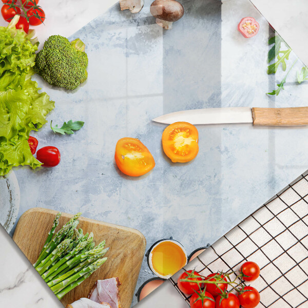 Zaščitna steklena plošča za štedilnik Sestavine v kuhinji