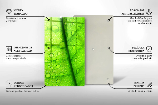 Zaščitna plošča za štedilnik Bližnji posnetek lista