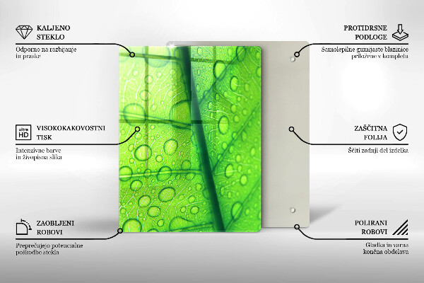Zaščitna plošča za štedilnik Bližnji posnetek lista