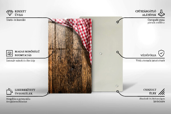 Zaščitna plošča za štedilnik Lesena miza