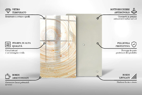 Zaščitna plošča za štedilnik Tekstura lesa