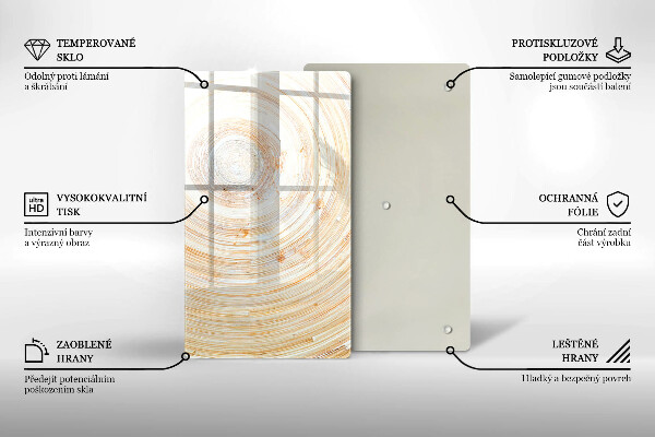 Zaščitna plošča za štedilnik Tekstura lesa