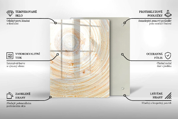 Zaščitna plošča za štedilnik Tekstura lesa