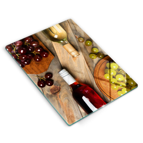 Zaščitna plošča za štedilnik Vinske steklenice in grozdje