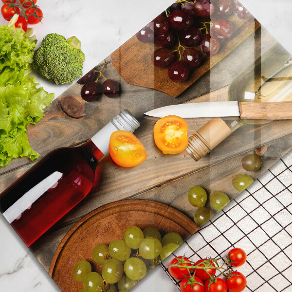 Zaščitna plošča za štedilnik Vinske steklenice in grozdje