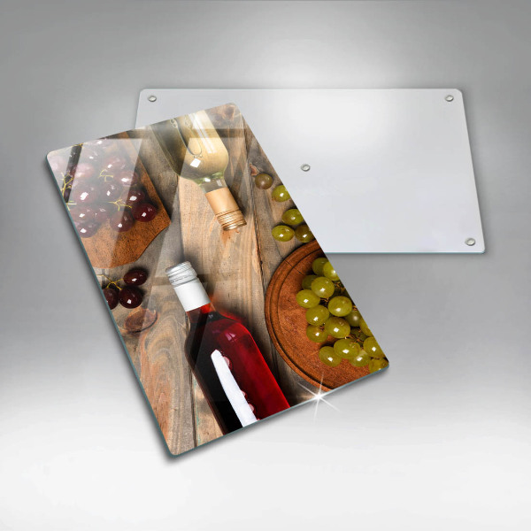 Zaščitna plošča za štedilnik Vinske steklenice in grozdje