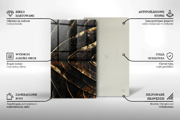 Zaščitna plošča za štedilnik Zlati lističi