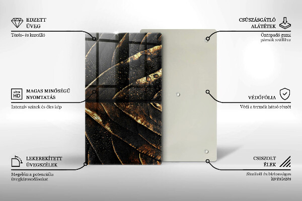 Zaščitna plošča za štedilnik Zlati lističi