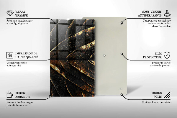 Zaščitna plošča za štedilnik Zlati lističi