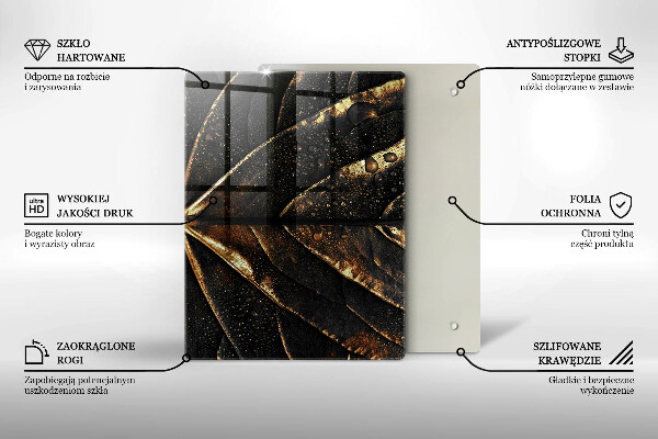 Zaščitna plošča za štedilnik Zlati lističi