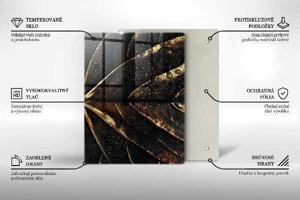 Zaščitna plošča za štedilnik Zlati lističi