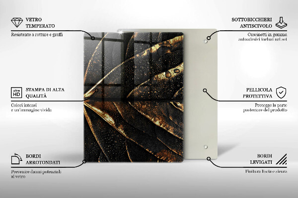 Zaščitna plošča za štedilnik Zlati lističi