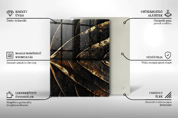 Zaščitna plošča za štedilnik Zlati lističi