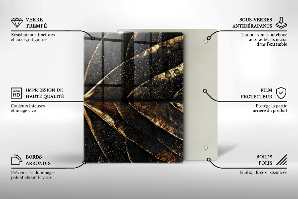 Zaščitna plošča za štedilnik Zlati lističi