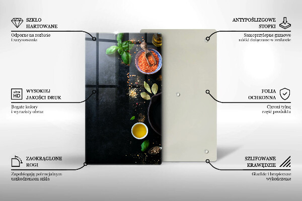 Zaščitna plošča za štedilnik Sklede z začimbami