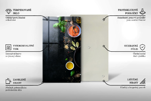 Zaščitna plošča za štedilnik Sklede z začimbami