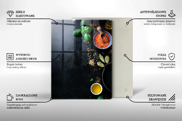 Zaščitna plošča za štedilnik Sklede z začimbami