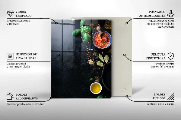 Zaščitna plošča za štedilnik Sklede z začimbami