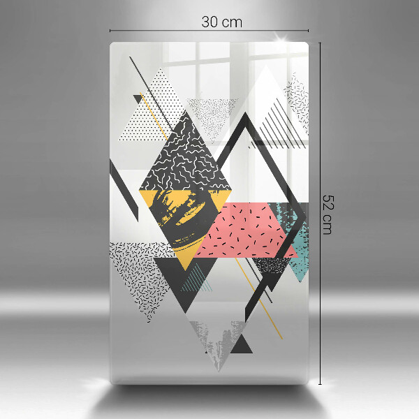 Zaščitna steklena plošča za štedilnik Abstraktni trikotniki