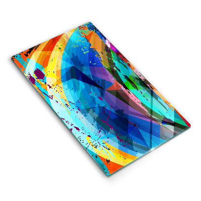 Zaščitna plošča za štedilnik Pisani barvni madeži