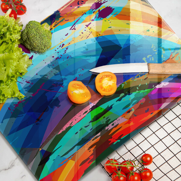 Zaščitna plošča za štedilnik Pisani barvni madeži