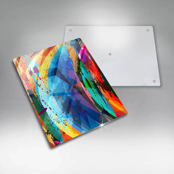 Zaščitna plošča za štedilnik Pisani barvni madeži