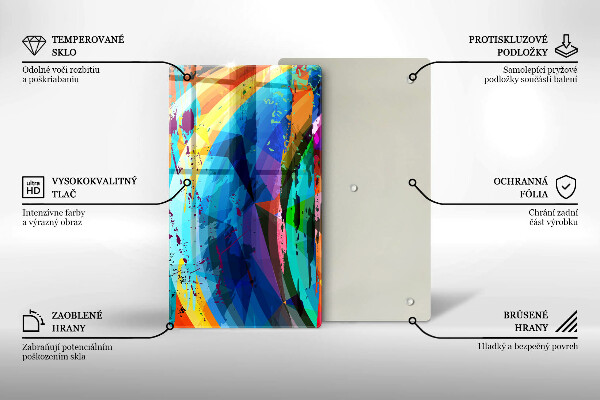 Zaščitna plošča za štedilnik Pisani barvni madeži