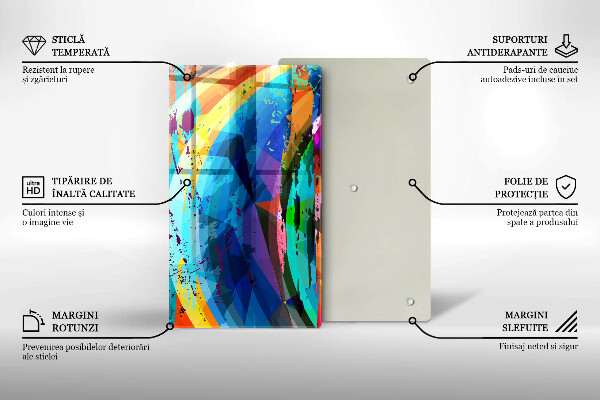 Zaščitna plošča za štedilnik Pisani barvni madeži