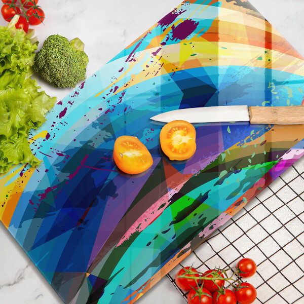 Zaščitna plošča za štedilnik Pisani barvni madeži