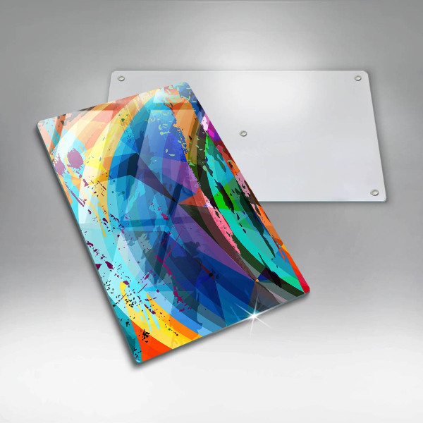 Zaščitna plošča za štedilnik Pisani barvni madeži