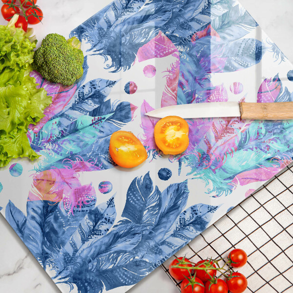 Zaščitna plošča za štedilnik Boho ilustracija perja