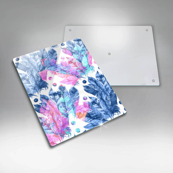 Zaščitna plošča za štedilnik Boho ilustracija perja