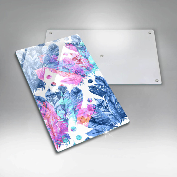 Zaščitna plošča za štedilnik Boho ilustracija perja