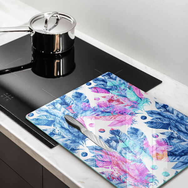 Zaščitna plošča za štedilnik Boho ilustracija perja