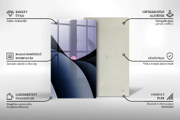 Zaščitna plošča za štedilnik Abstraktne oblike