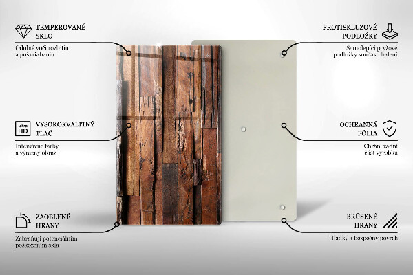 Zaščitna steklena plošča za štedilnik Dekorativne lesene plošče