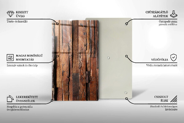 Zaščitna steklena plošča za štedilnik Dekorativne lesene plošče