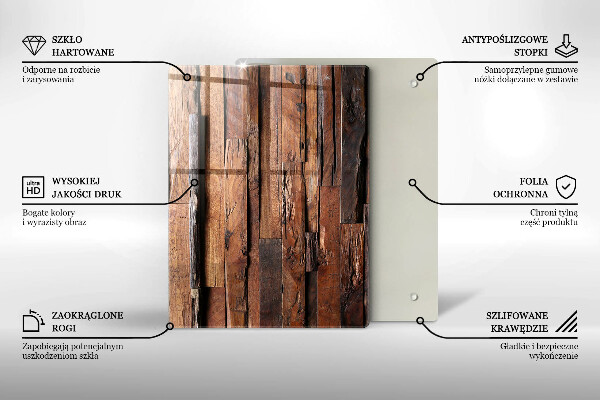 Zaščitna steklena plošča za štedilnik Dekorativne lesene plošče