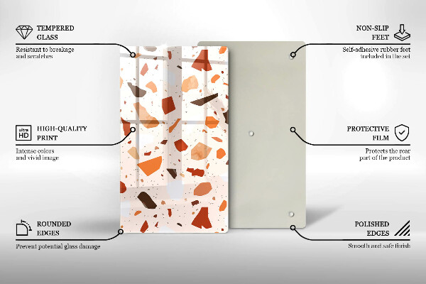 Zaščitna plošča za štedilnik Dekorativna kamenina