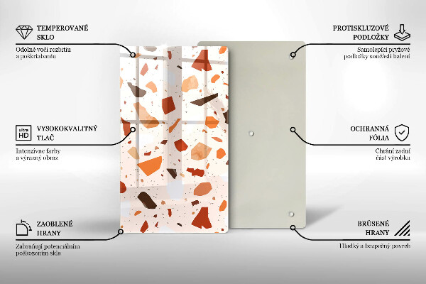 Zaščitna plošča za štedilnik Dekorativna kamenina