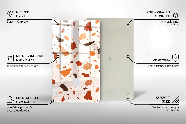 Zaščitna plošča za štedilnik Dekorativna kamenina